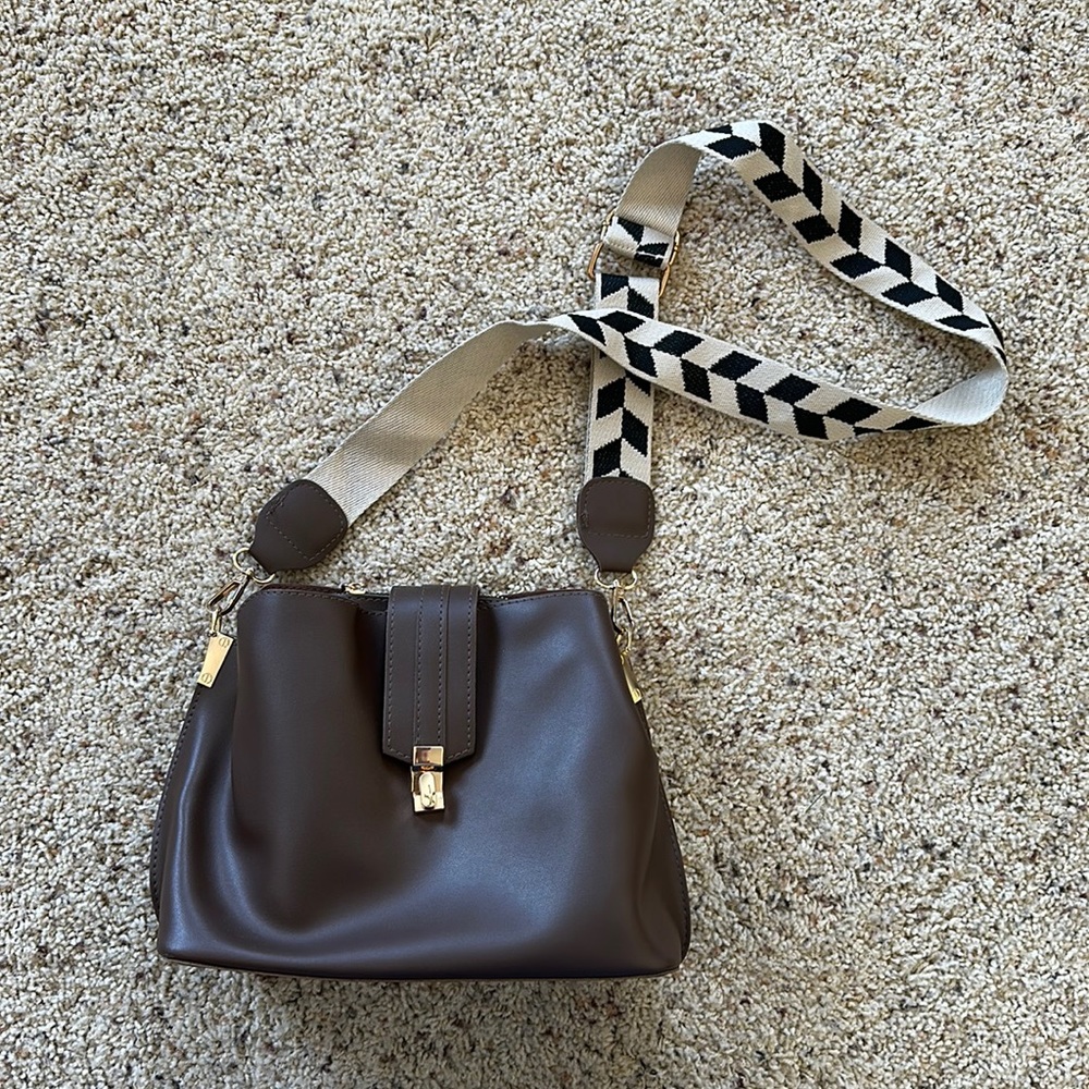 Chocolate brown crossbody purse